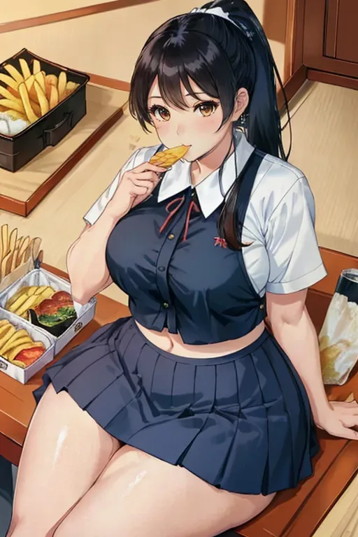 Ji-eun in skirt